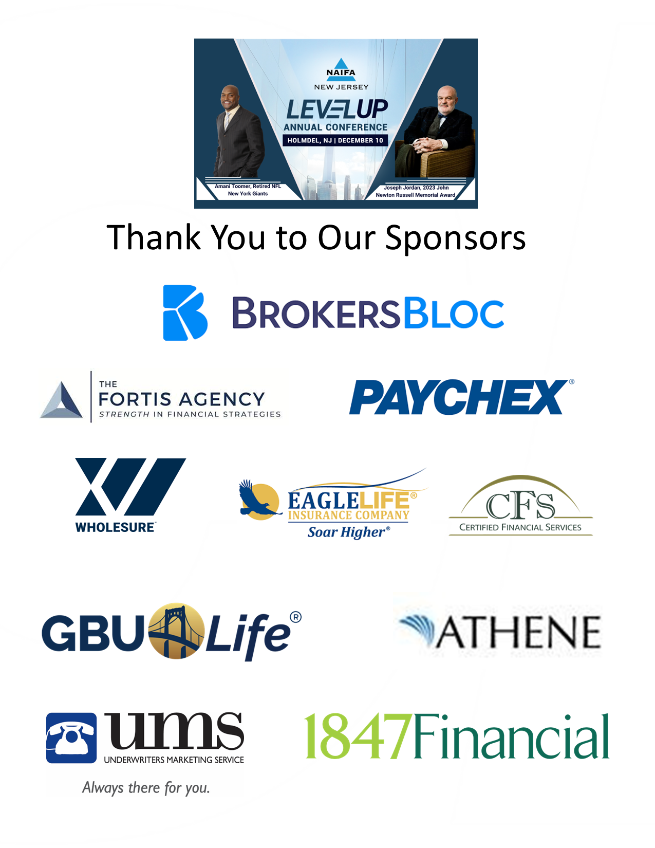 NJ Sponsor Sign LevelUP 2025